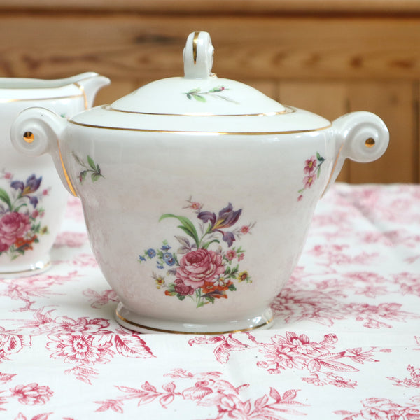 Limoges Art Deco Milk Jug and Sugar Bowl